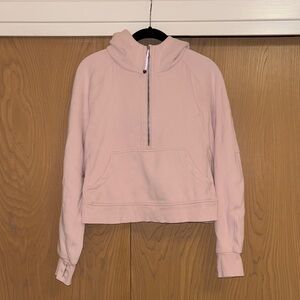 Pink Half-Zip Hoodie for Women